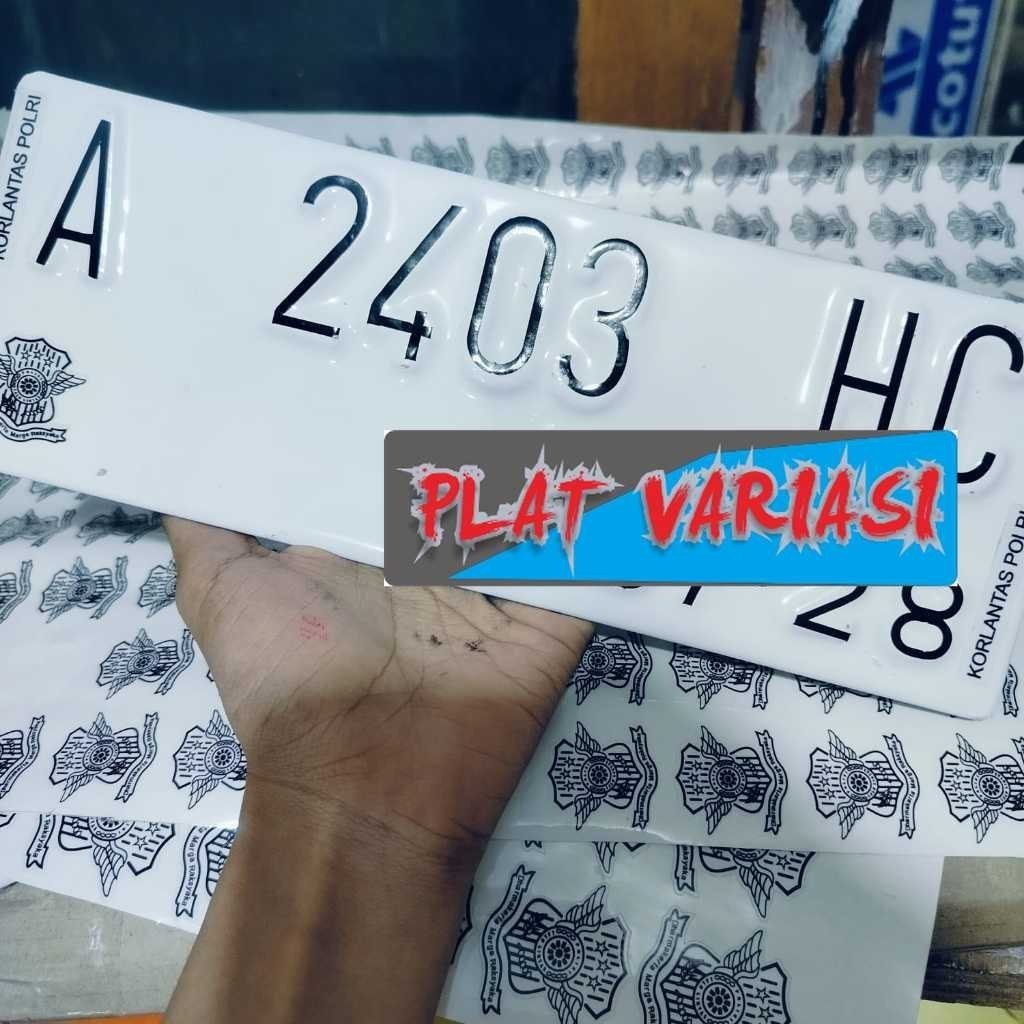 Cetak Baru Angka Plat Putih Plat Motor Baut Tanam Cetak Baru