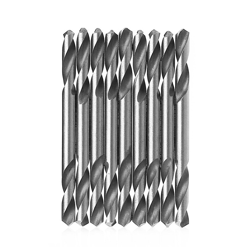 YOFE 10Pcs 3.2mm 3.5mm 4.2mm 5.0mm 5.2mm HSS Double Ended Spiral Torsion Drill Tools Drills Set