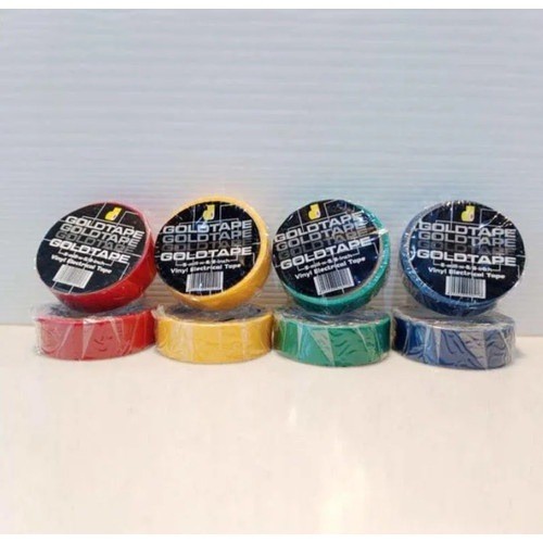 Isolasi Kabel Kecil GOLDTAPE Warna (ORIGINAL) Satuan / Per Pcs Vinyl Electrical Tape / Lakban Isolas