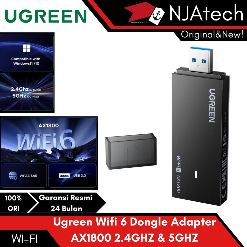 UGREEN Wifi 6 USB Adapter Reciever Dual Band 2.4GHz 5GHz Max 1200Mbps AX1800