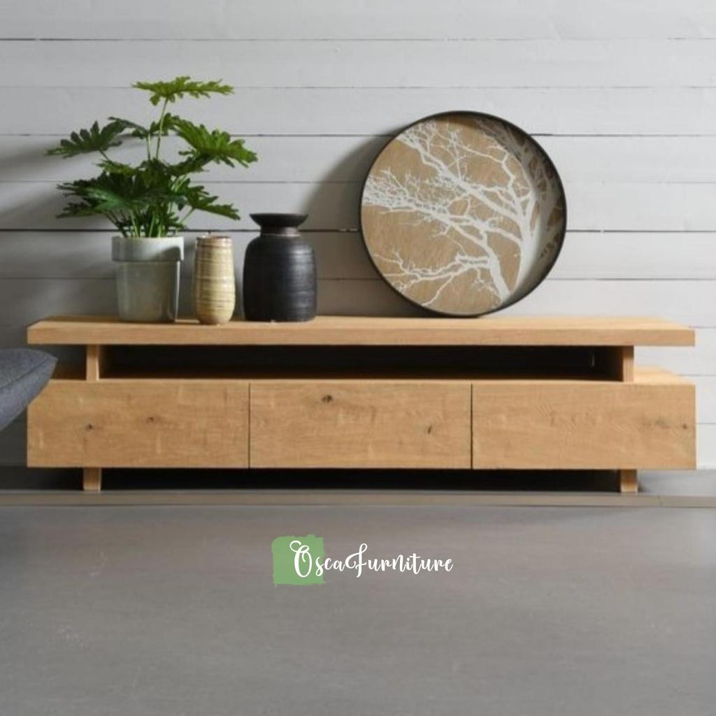 lemari tv kayu jati meja buffet tv minimalis