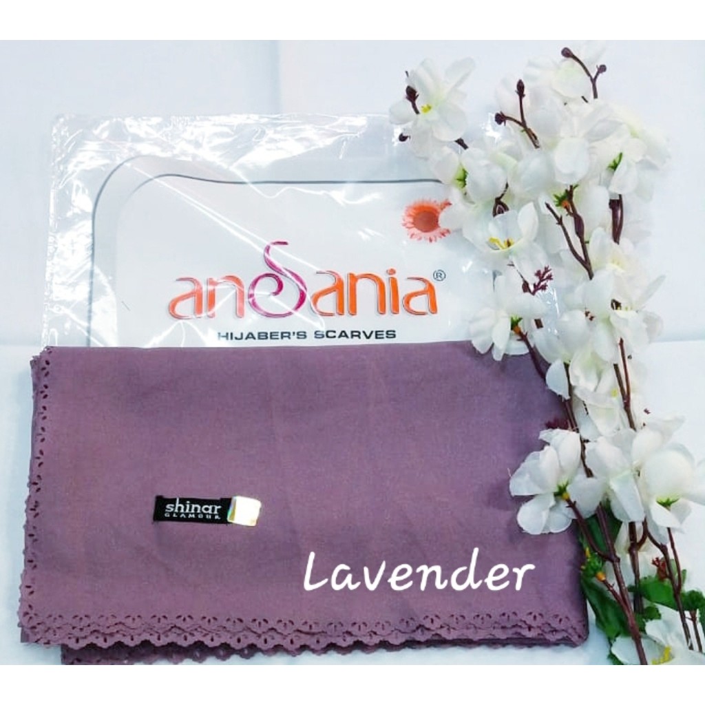 kerudung hijab / jilbab segi empat SHINAR GLAMOUR glitter glowing lasser cut ansania dan azara origi