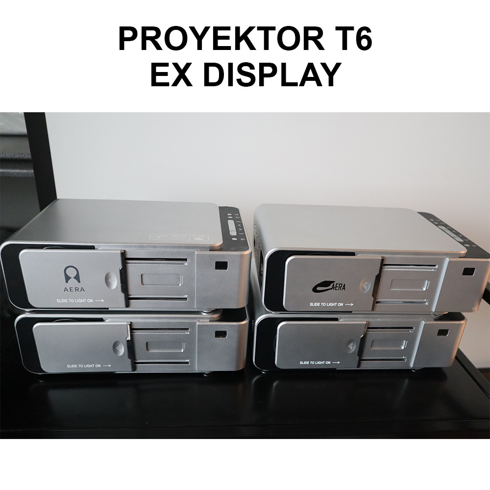 Aera Proyektor Android dan Wifi T6 2800 Lumens Built in Speaker 1080P Proyektor Portable Mini Androi