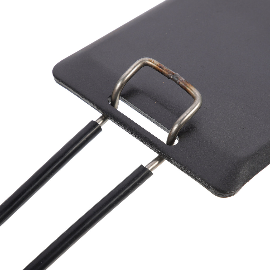 1Set Mini Grill Pan High Conductivity Cast Iron Grill Plate Compact Lightweight for Camping Bbq Stea