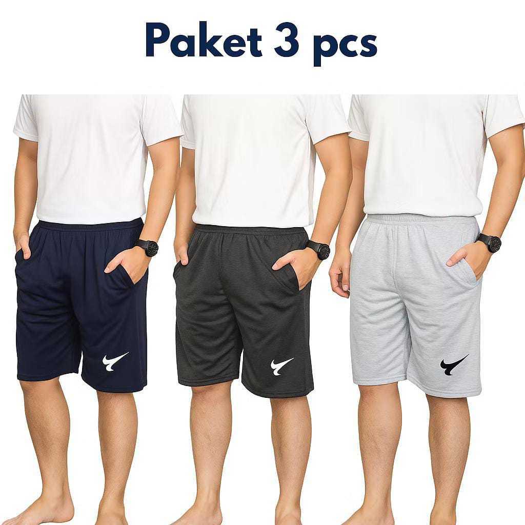 SYAZIAS Paket 3 Celana Pendek kolor Pria Cowok Ukuran L XL XXL XXXL Celana Sport Pria Jumbo
