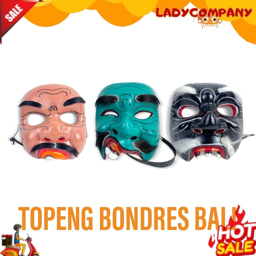 Topeng Bondres - Topeng lawak Bali - Topeng bibir sumbing - Topeng Kayu - Topeng Bali - Topeng Lucu 