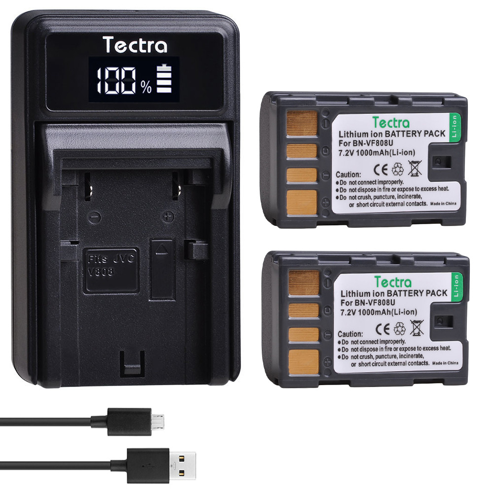 BN-VF808 BN-VF808U BNVF808 Battery&LED USB Charger for JVC GZ-HD7 GZ-MG575 GZ-MG555 GR-D750 GR-D760 
