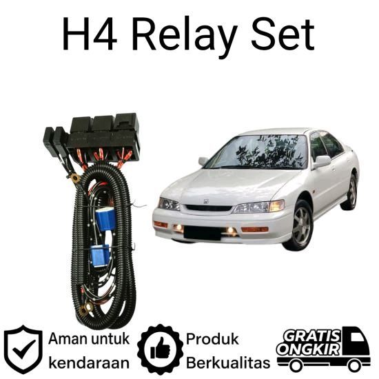 AM Relay Set Lampu Utama LED H4  Mobil Honda Accord Cielo
