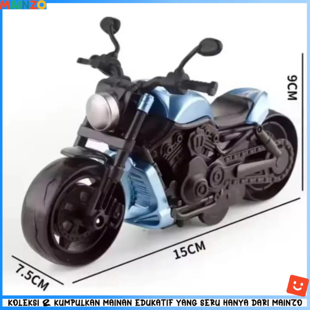 Mainan Dekorasi Motor Harley Davidson Dan Skuter Matic Untuk Anak-Anak / Mainan Diecast Bertema Moto