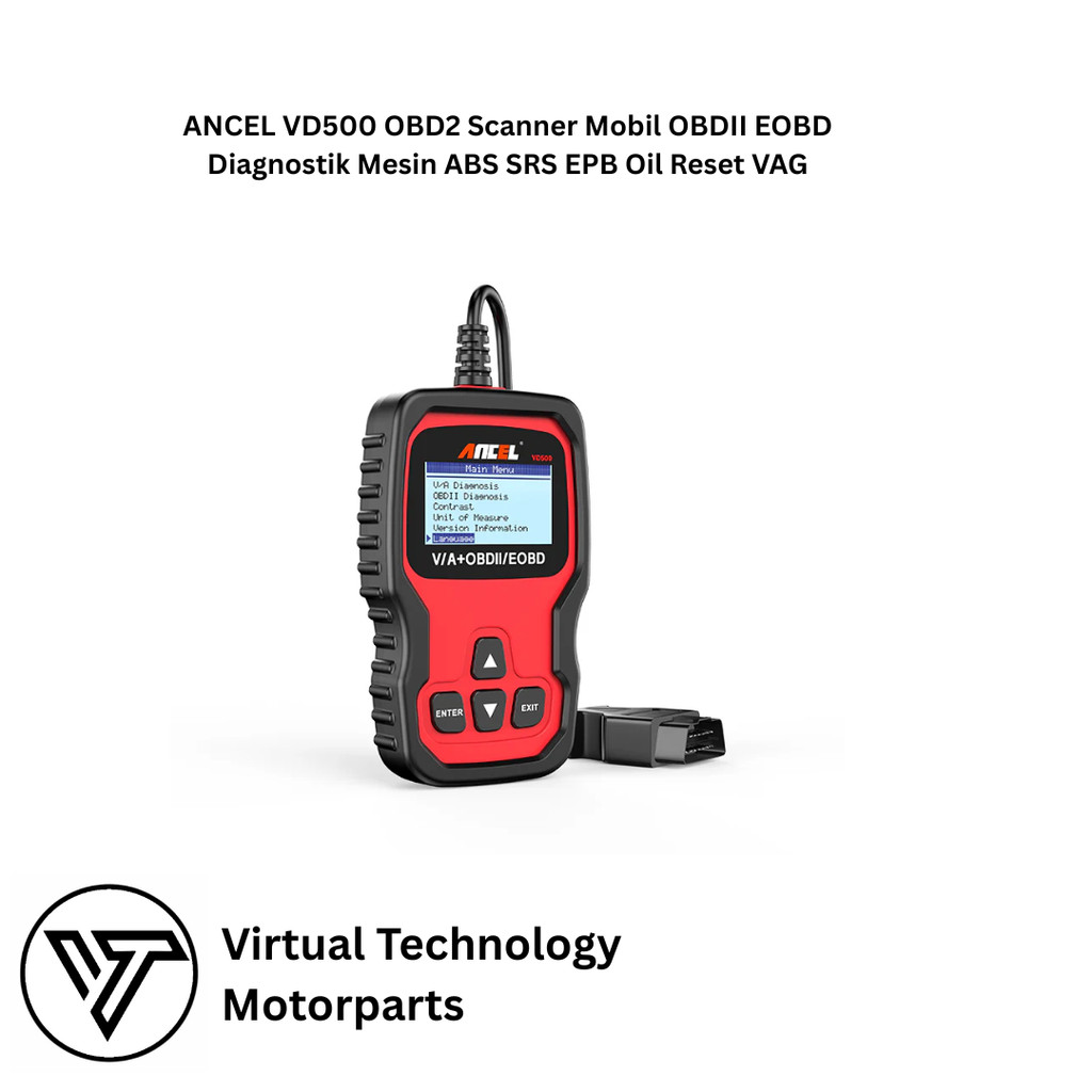 ANCEL VD500 OBD2 Scanner Mobil OBDII EOBD Diagnostik Mesin ABS SRS EPB Oil Reset VAG
