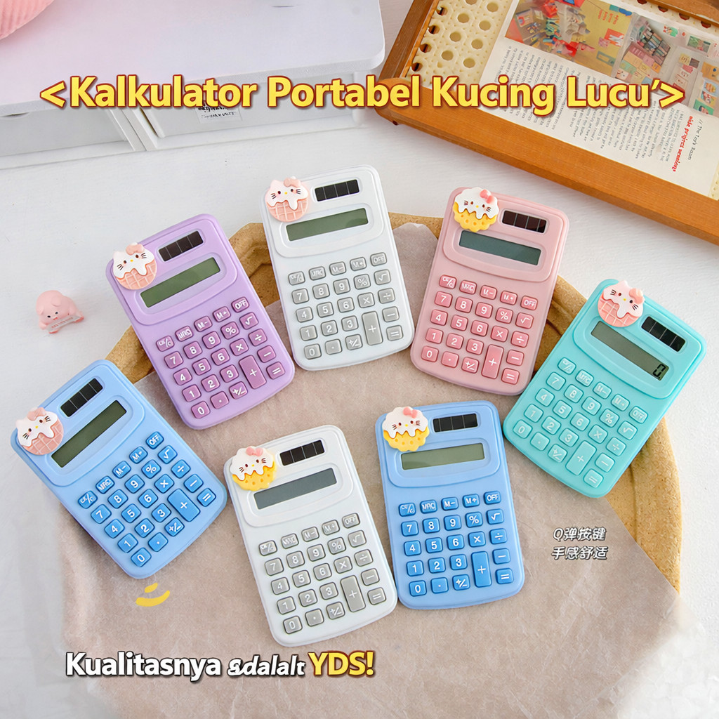 KALKULATOR KARAKTER MINI / KALKULATOR MINI KARAKTER UNTUK ANAK SEKOLAH / COD KALKULATOR SAKU MINI BI