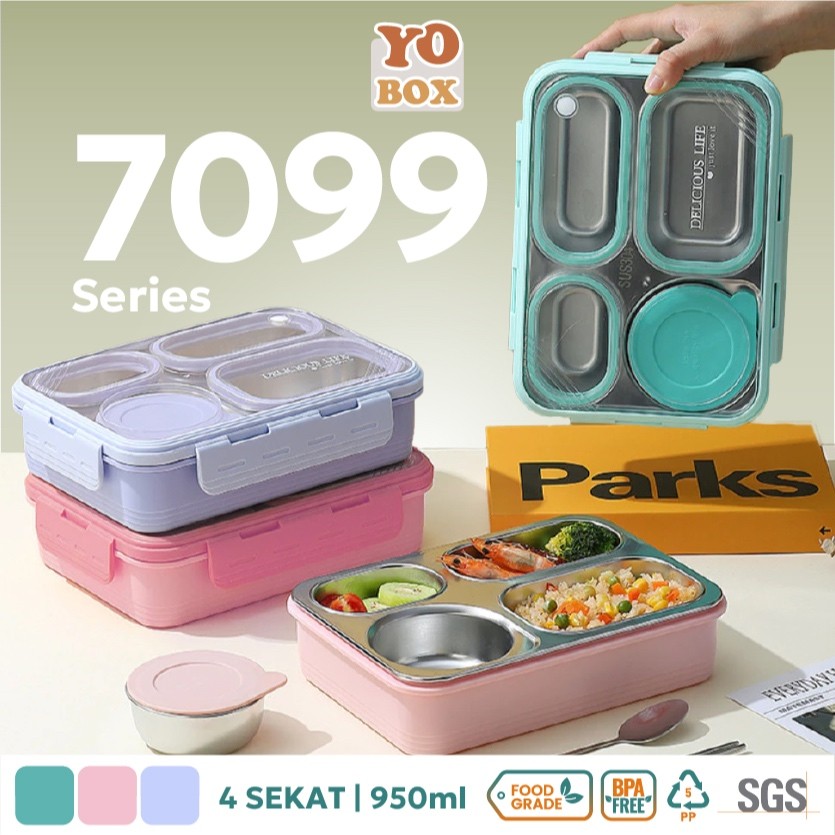 Kotak makan stainless 4 sekat