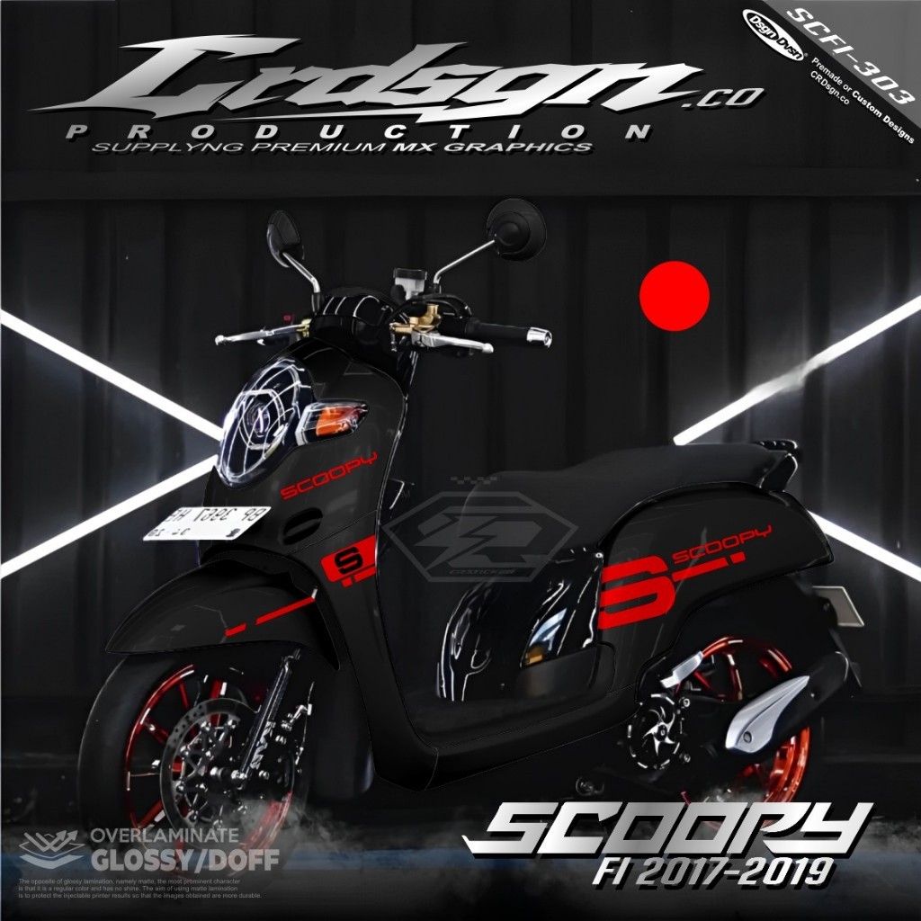 Decal Scoopy Esp/Fi 2017-2019 Full Body Stiker Scoopy Lagi Viral Decal Full Body Lis Scoopy Simple