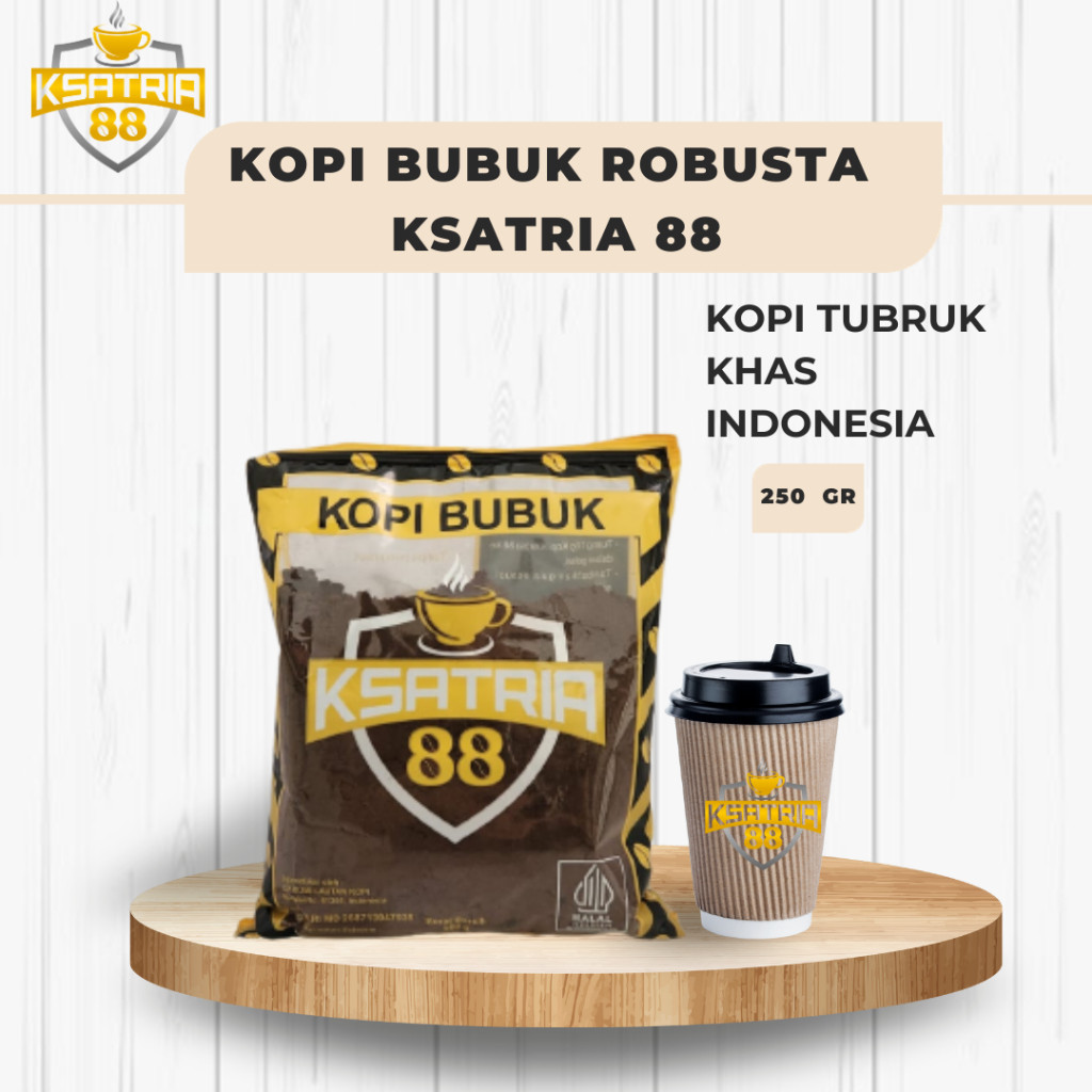 Kopi Ksatria 88 Bubuk Kopi Robusta Kopi tubruk kopi murni kopi bubuk kopi satria 88 250 gr