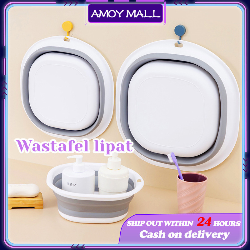 Besar/Sedang/Kecil Baskom Lipat / Ember Plastik / Baskom Lipat Silikon /Wastafel