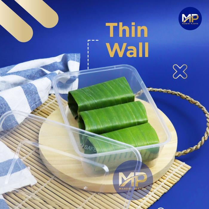 Thinwall Rectangle OT 750ml Cup Mika OTI Food Container Kotak Makan Plastik Persegi Panjang 750ml - 