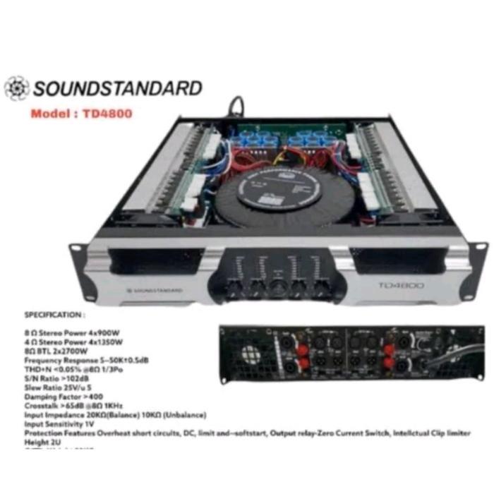 power amplifier soundstandard td4800 td 4800 4CH soundstandard