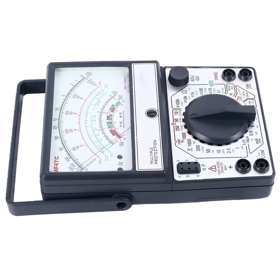 Portable MF47C Analog Pointer Multimeter Pointer Type Multimeter High Accuracy Anti Burning Buzzer A
