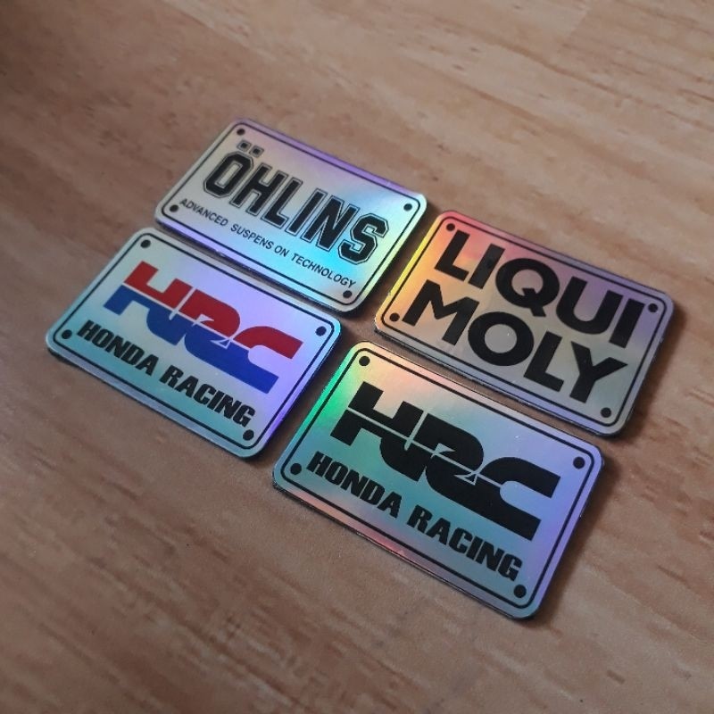 Emblem tutup sensor vario LIQUI MOLY, HRC, OHLINS hologram