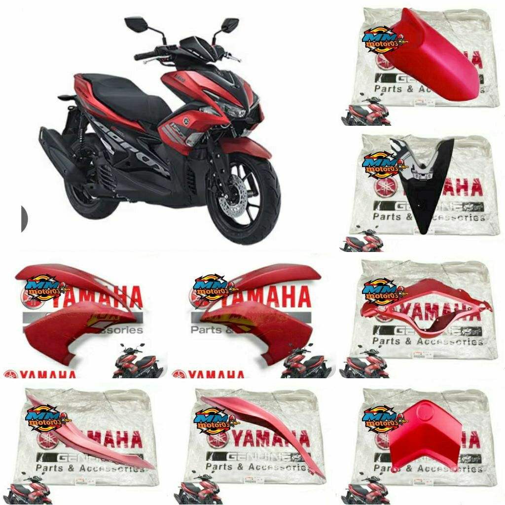 BODY BODI HALUS FULL SET AEROX 155 OLD MERAH DOFF ORIGINAL YGP