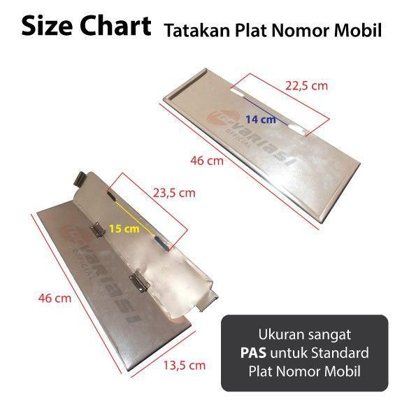 Tatakan Dudukan Plat Nomor Mobil Stainless Honda Jazz HRV CRV Turbo WRV Odyssey Accord Prestige Maes