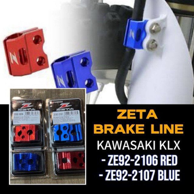 Zeta Brake Line Clamp Braket Selang Rem Depan Kawasaki KLX