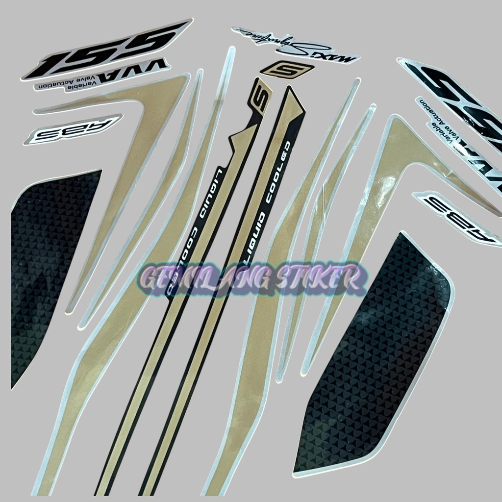 Striping Sticker AEROX ABS 2021 SILVER Fullset