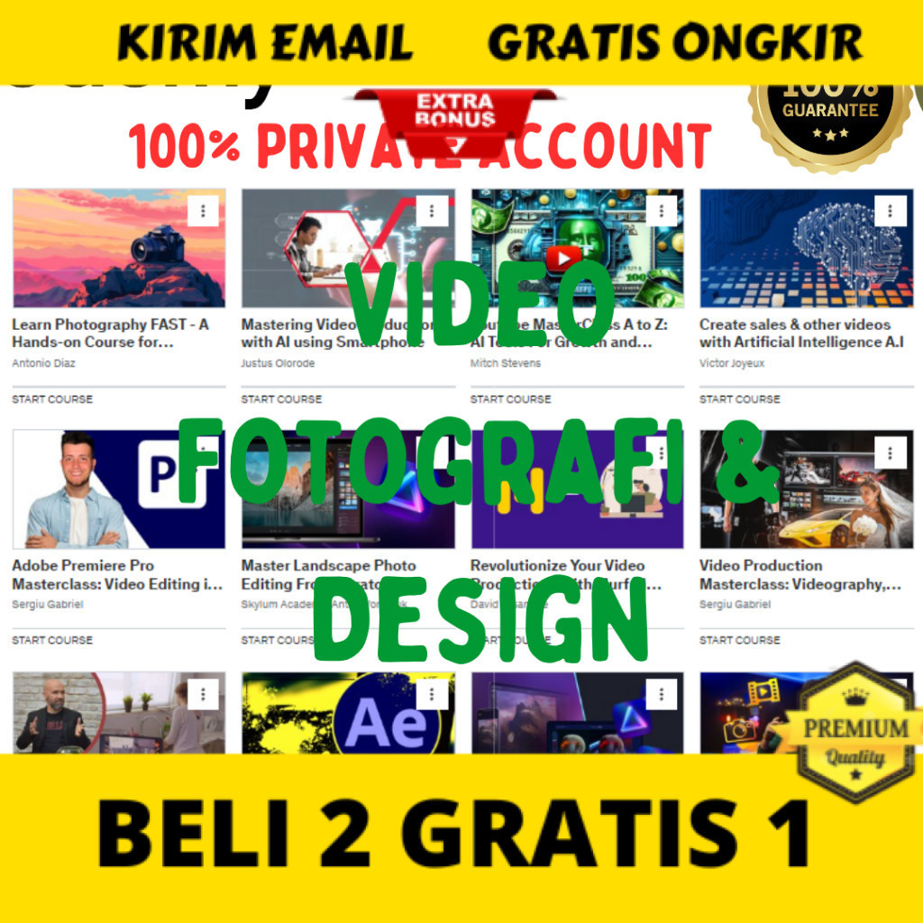 Udemy Premium Course Edisi Editing & Design