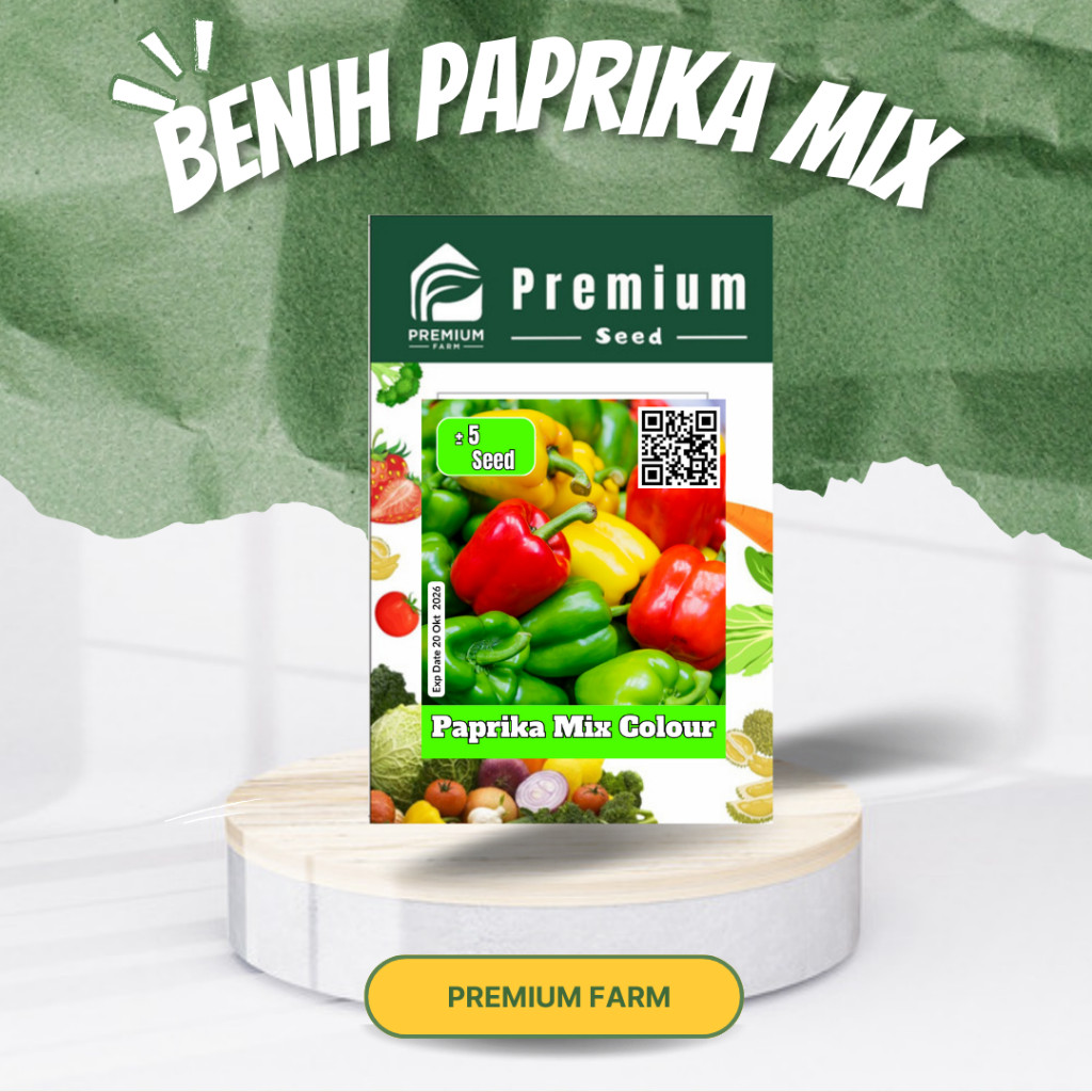 LMR Premium Farm - Benih Biji Paprika F1 Mix Colour  Warna Buah Campur Dataran Rendah