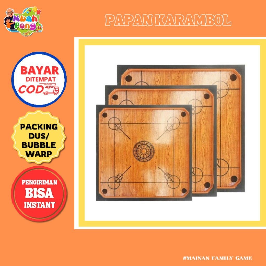 Papan Karambol Tebal Kayu Original Termurah
