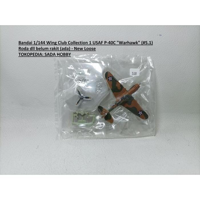 Bandai Miniature Pesawat 1/144 USAF P-40C Warhawk SBAtoys