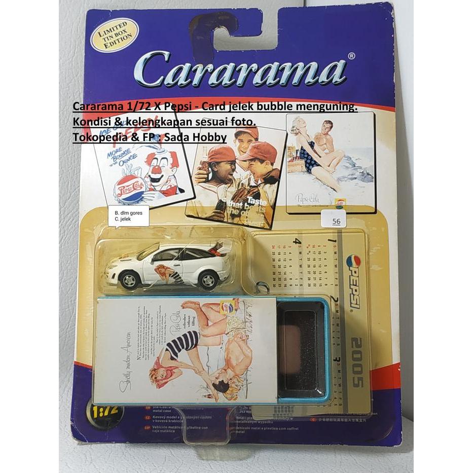 Limited Pepsi Tin Box Edition Cararama Ford Fiesta 1/72 Sbatoys
