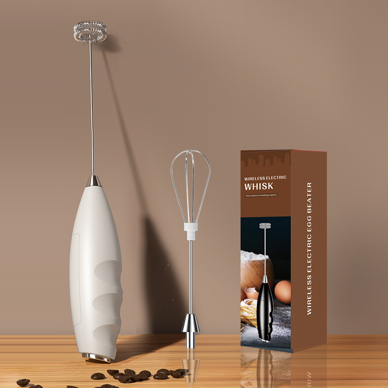 New Milk Frother Coffee Frother Household Electric Milk Frother Milk Mixer Handheld Egg Mixer Cream 