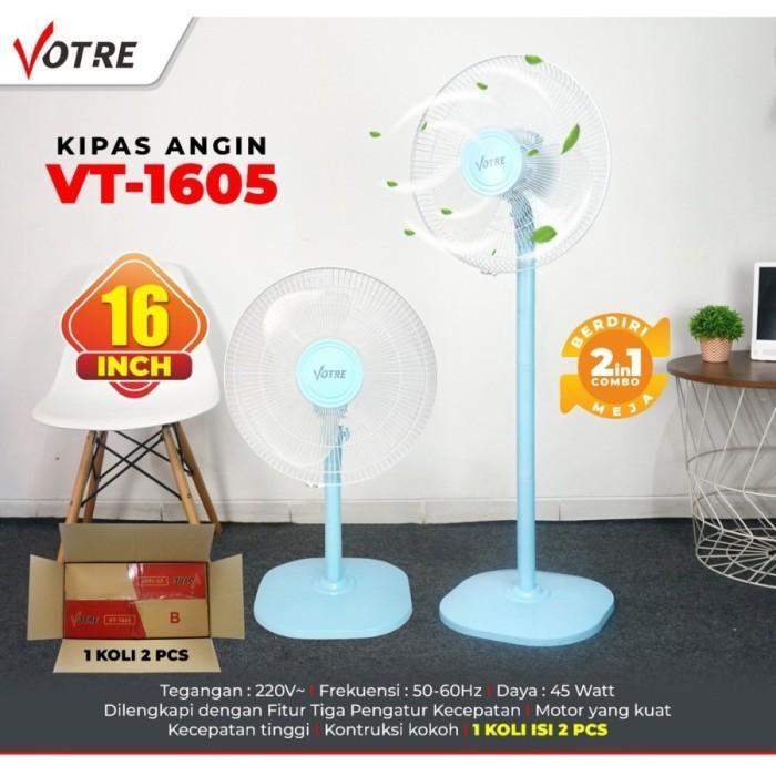 Ichamart9 Kipas Angin ADVANCE VT-1605 / VT1605 Kipas Angin Berdiri - Biru TERLARIS