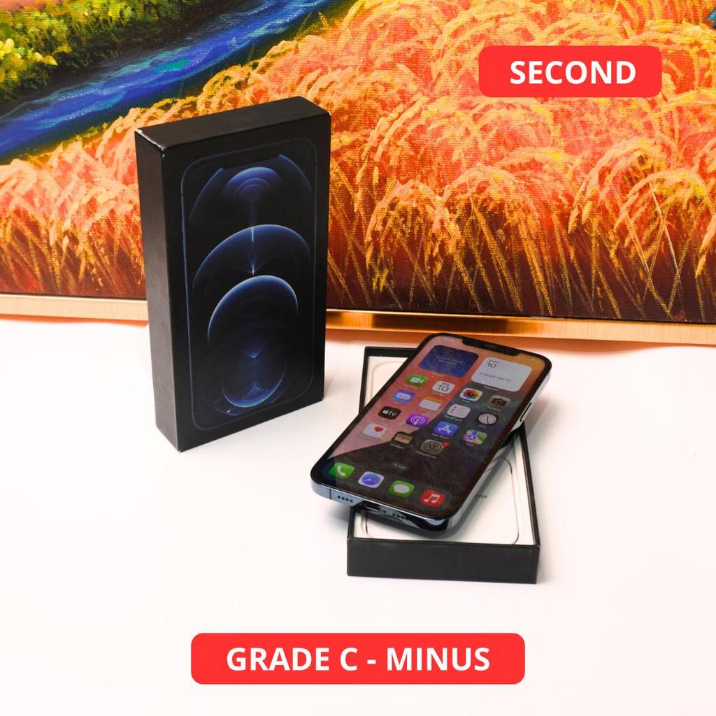 IPHONE 12 PRO MAX 256 GB GRADE C - MINUS HP SECOND ORIGINAL SINAR MUTIARA CELL