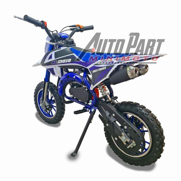 Motor Mini Trail PC06 Trail Mini Simba 2 Knalpot Trail Mini 50cc MT4 - Biru