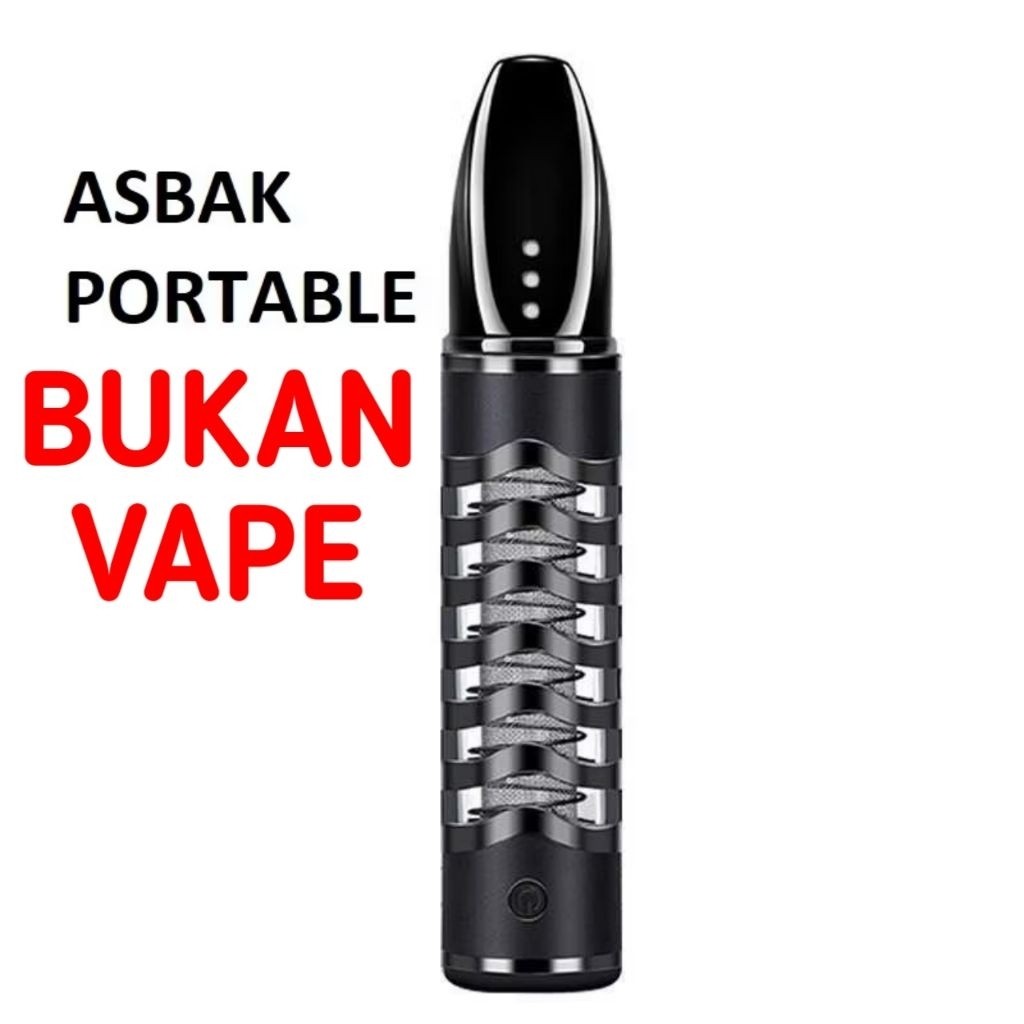 Asbak  Portable Enclosed with USB Tungsten Coil Lighter
