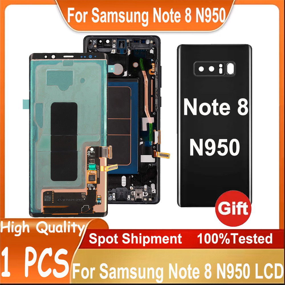Amoled For Note8 N950 LCD For Samsung Note 8 LCD splay With Frame N950F N950U N9500 N950N Touch Scre