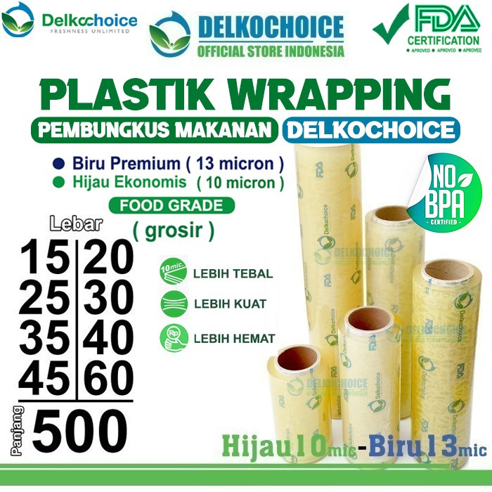KN - Plastik Cling Wrap 500meter FOOD GRADE Food Wrapping Makanan PREMIUM
