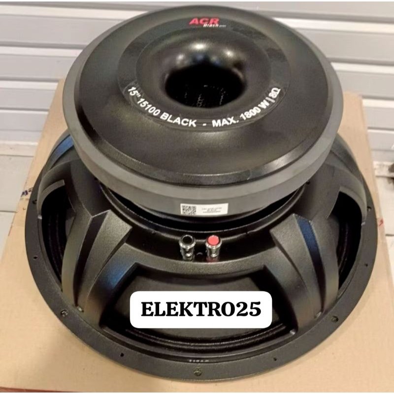 SPEAKER ACR 15" 15100 BLACK ACR SUBWOOFER 1800 WATT ( BABET)