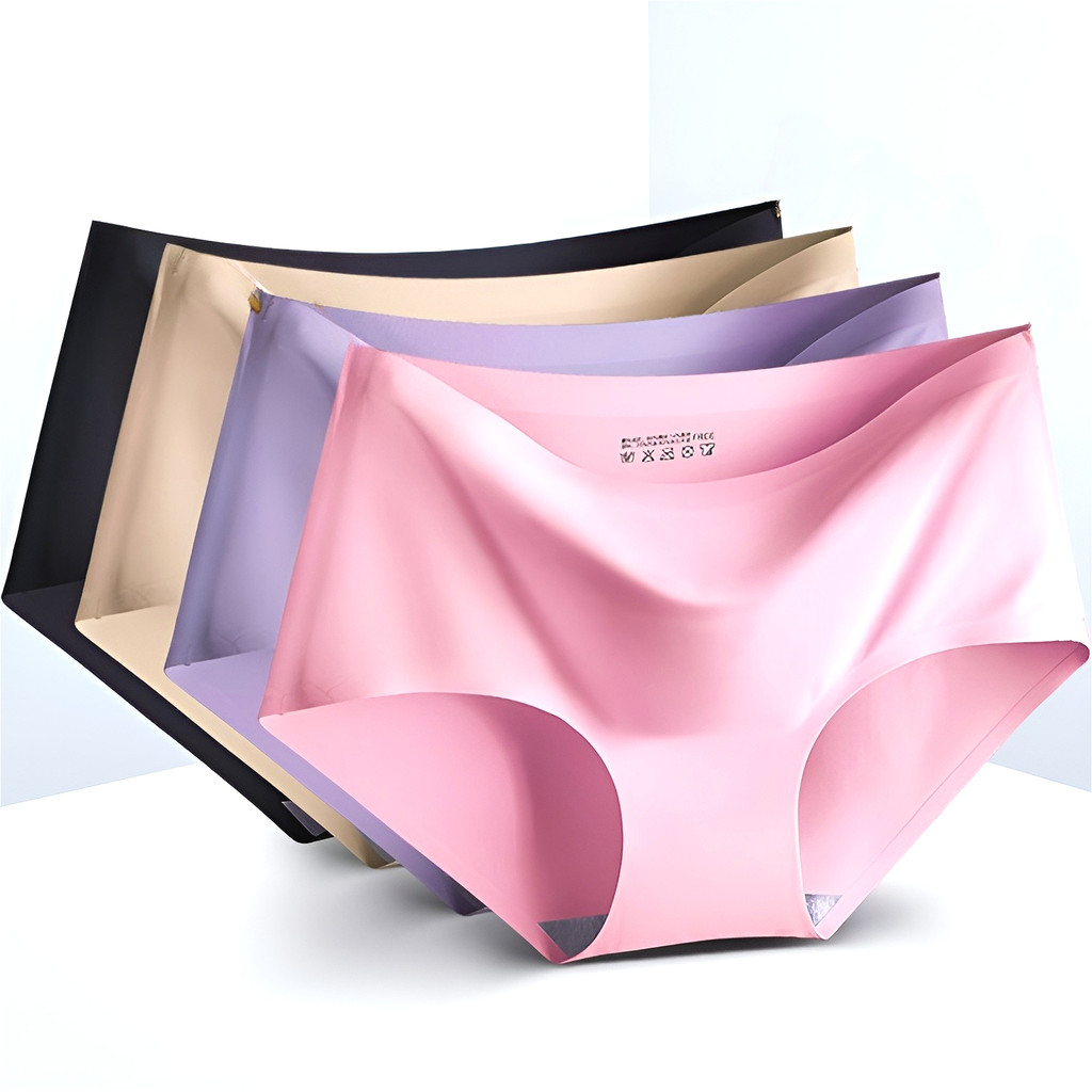 [COD] Celana Dalam Wanita Seamless Tanpa Jahitan Anti Nyeplak Fashion Es Sutra CD Wanita, Seamless C
