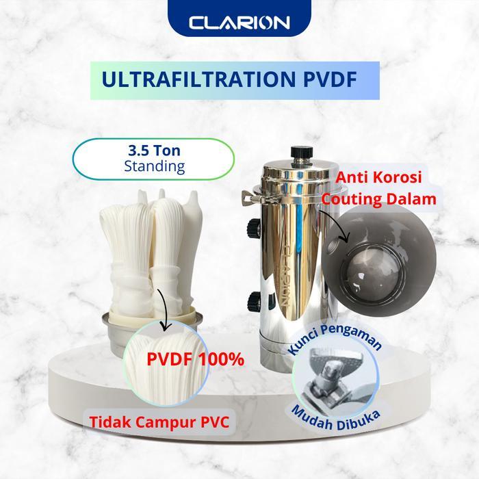 CLARION PVDF Prefilter 3500 L/Jam Standing/UF Water Filter/Ultrafiltration