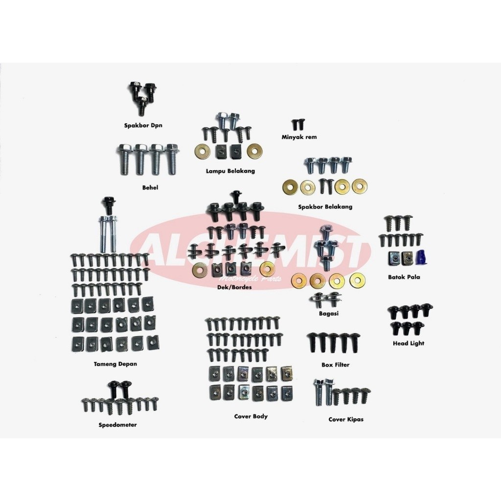 Baut Vario 110 Fi Full Set / Baut Honda Vario 110 Fi Full Body /  Baut Honda Vario 110 Fi Fullset 1S