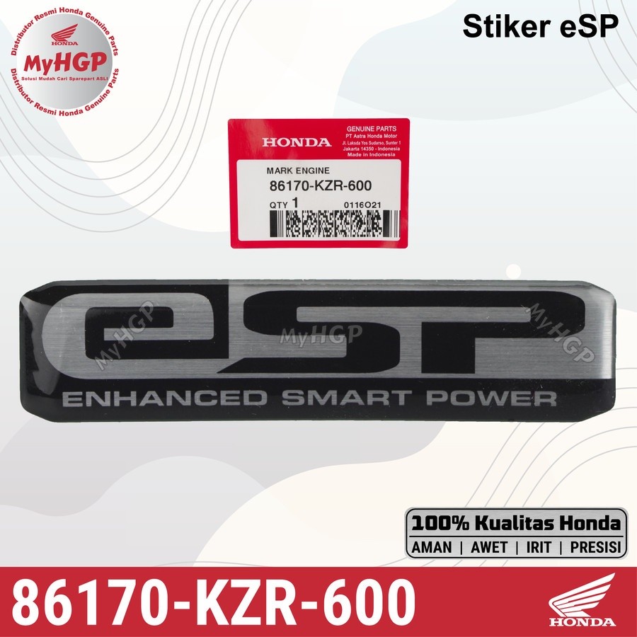86170KZR600 Stiker Emblem ESP 86170-KZR-600 86170 KZR 600 Original AHM