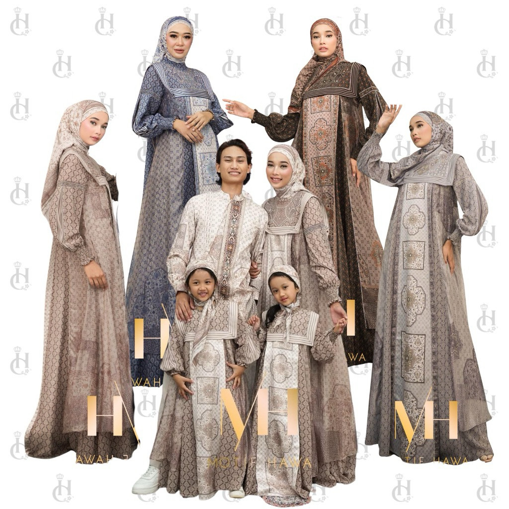MOTIF HAWA GAMIS DRESS THE ROYAL RAYA SERIES SET HIJAB 7377 ORI BY MOTIF HAWA
