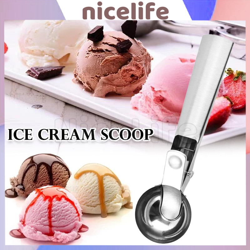 SENDOK ICE CREAM / Krim Scoop Gelato Centong Ice Cream Stainless Steel