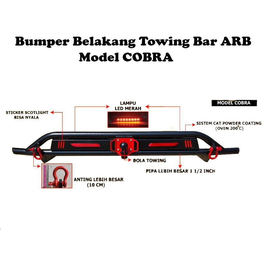 Cobra Bumper Belakang Towing Bar ARB model Cobra All New Rush Terios Avanza Innova Reborn Fortuner X