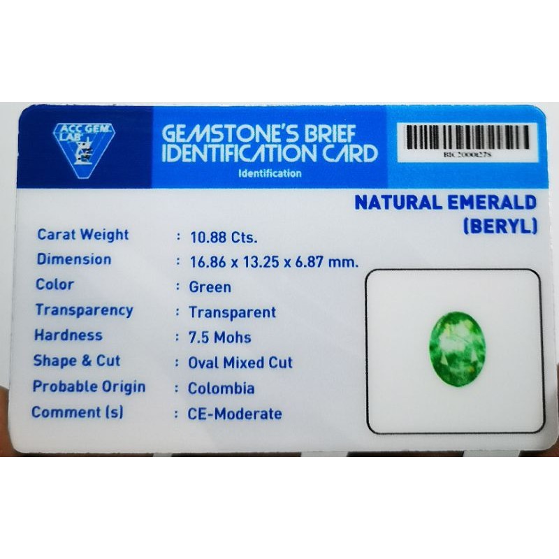 Zambrud Colombia Plus Memo Origin Colombia Kristal Garansi Natural