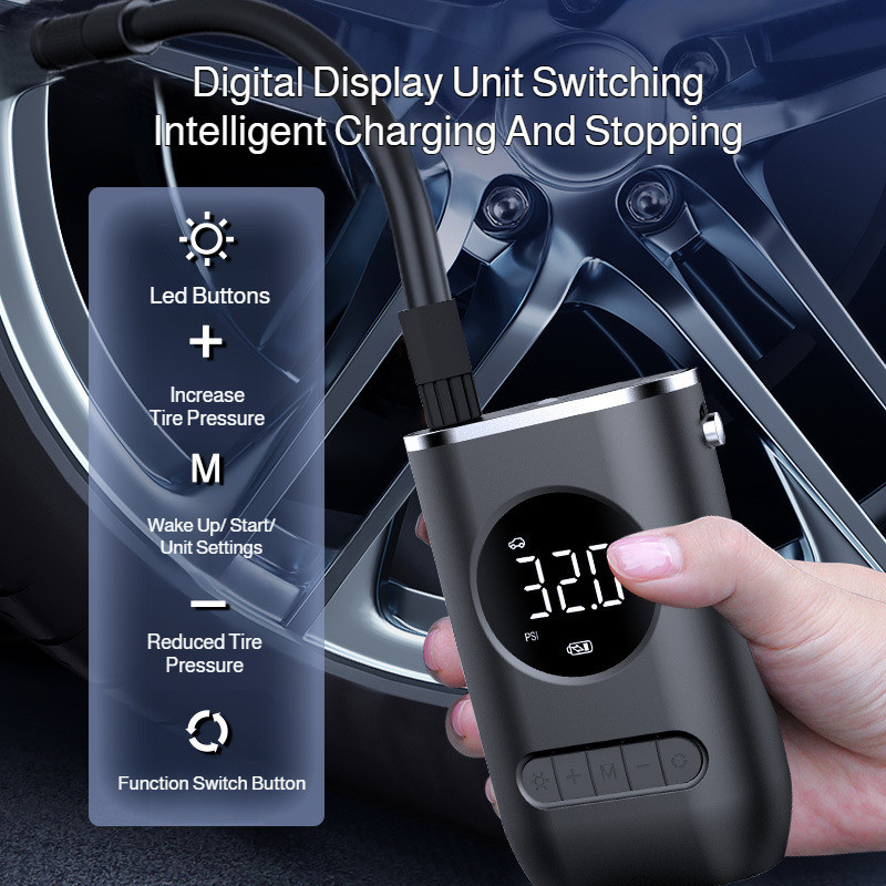 Portable dualpurpose air pump, car air pump, tire pump, mini air pump, selffilling electric air pump