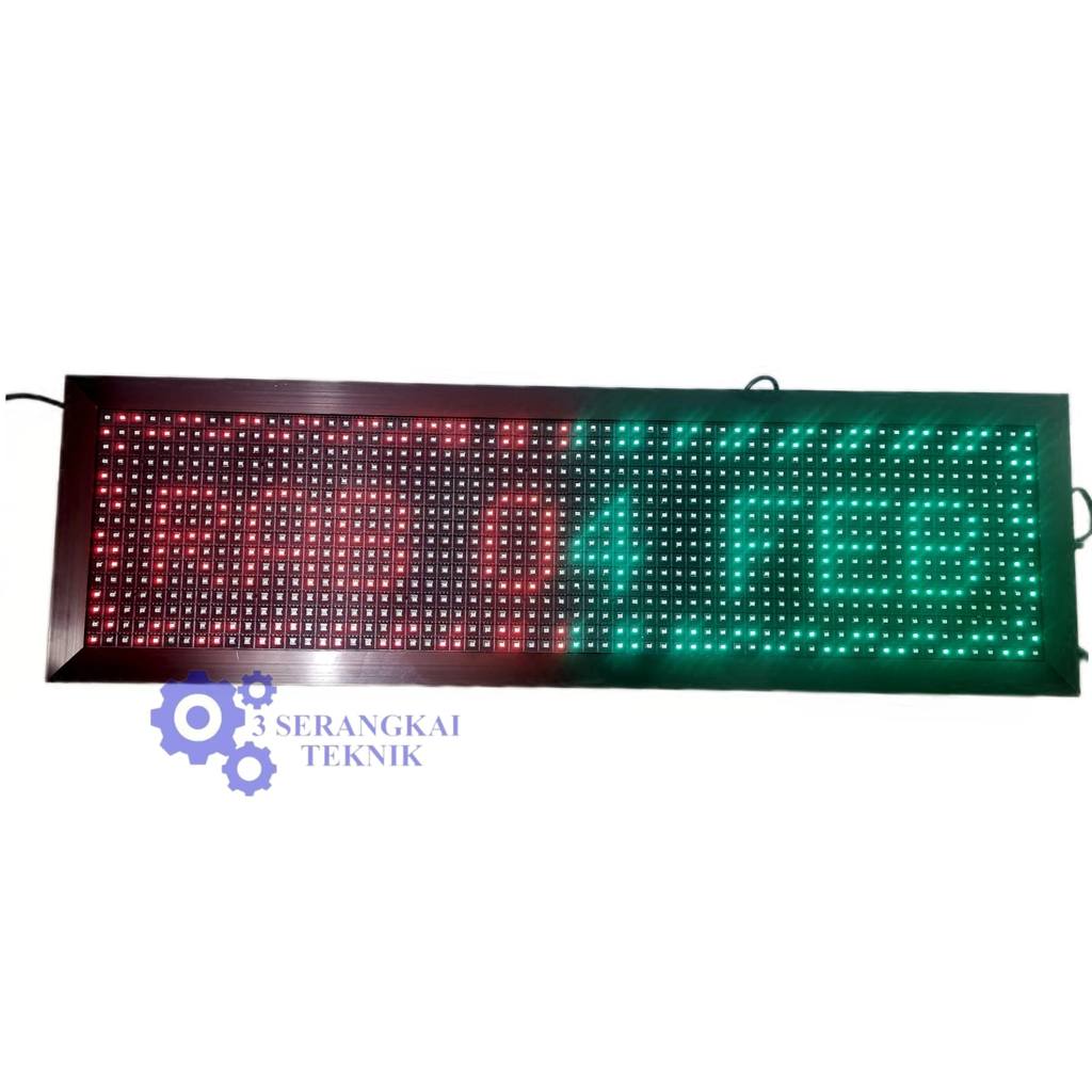 Jam Digital Masjid - Jam Waktu Sholat 2 Panel Murah Ukuran 16X64 CM